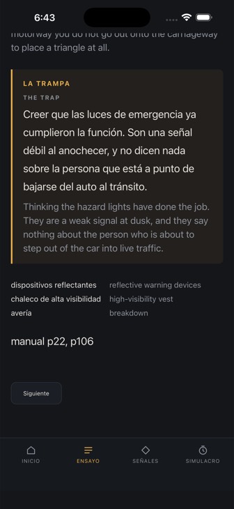 La trampa de la pregunta y la página del manual que la respalda.